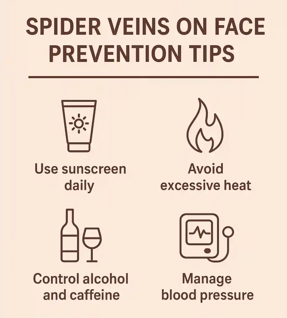 spider veins on face prevention tips